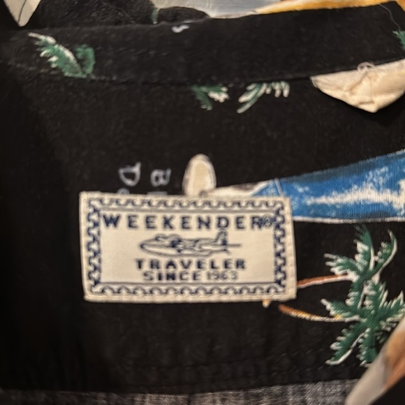 Men’s Vintage Weekender Traveler Hawaiian Cocktail Drinks Button Down Shirt Sz L - Picture 6 of 8